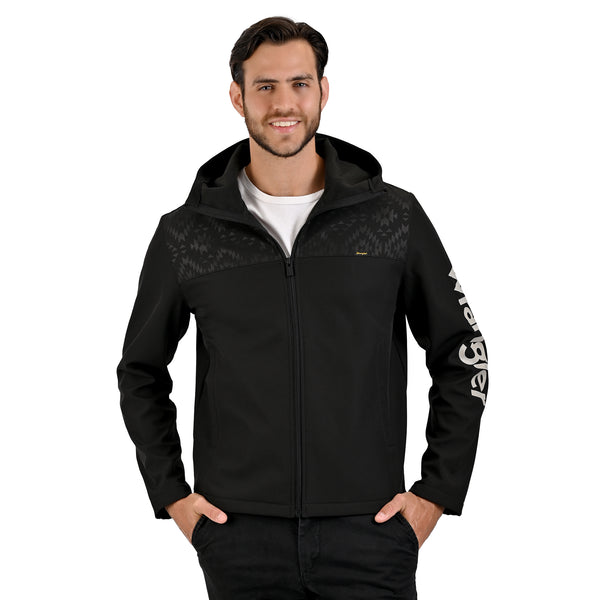 WRANGLER Chamarra negra Outdoor para Caballero con Capucha.